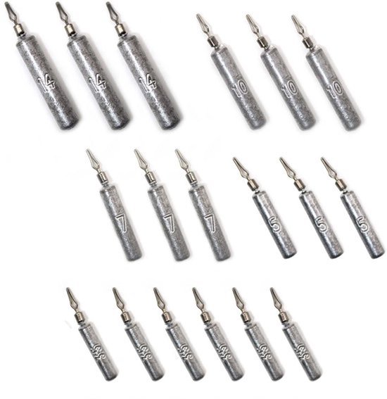 Dropshot Set met Visserij Doos - Vissersstoel Opvouwbaar - Vissersnet - 18 Stukken - 3.5 tot 14 g - Ideaal voor Drop Shot Vissen - Vissersset