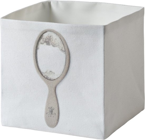 Du Bain LEBABOCU1 opbergdoos, katoen, 15 x 15 x 15 cm, wit