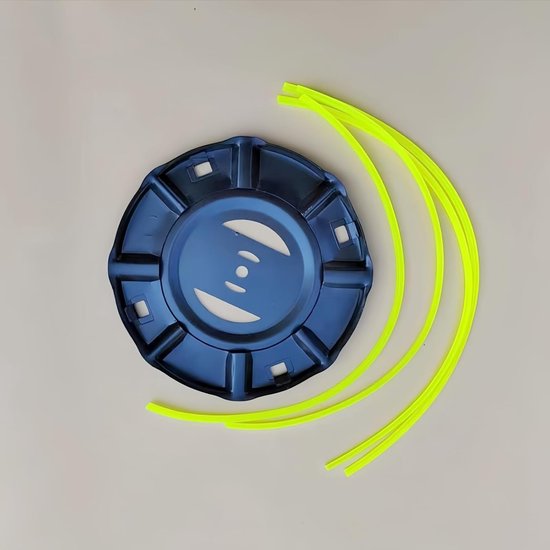 Dubbele draadkop met klopsysteem voor bosmaaier, robuuste draadspoel, schroefdraadadapter en antislip handgreep (gatgrootte 5 mm, 4S + trimmerdraad) - ideaal voor tuinonderhoud en efficiënt maaien van Merkloos