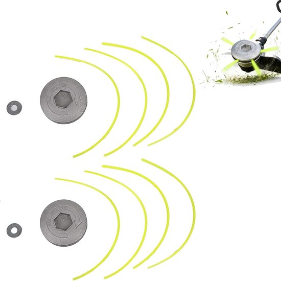 Dubbele Hoofd Grasmaaier Accessoires, Benzine Bosmaaier, Vervangingsspoel met Plat Hoofd voor Tuinonderhoud en Grasmaaien