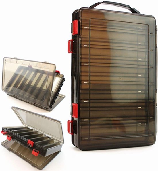 Dubbele Visgerei Opbergzakken met Doorzichtige Hard Plastic Haakjes voor Efficiente Vistrip en Bait Storage Accessoires