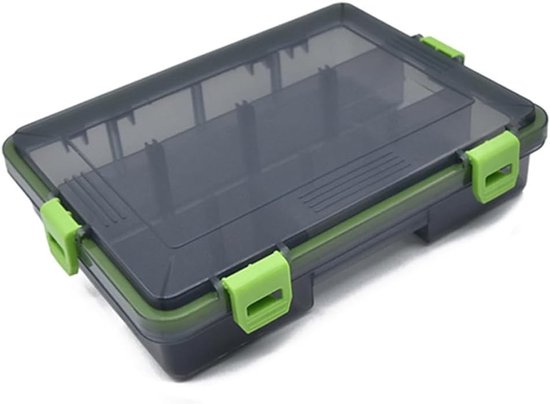 Dubbelzijdige Transparante Plastic Visdoos voor Aas en Accessoires, Ideaal voor Vissen, Organiseren van Lood en Haken, 11 Grids, Compact en Lichtgewicht