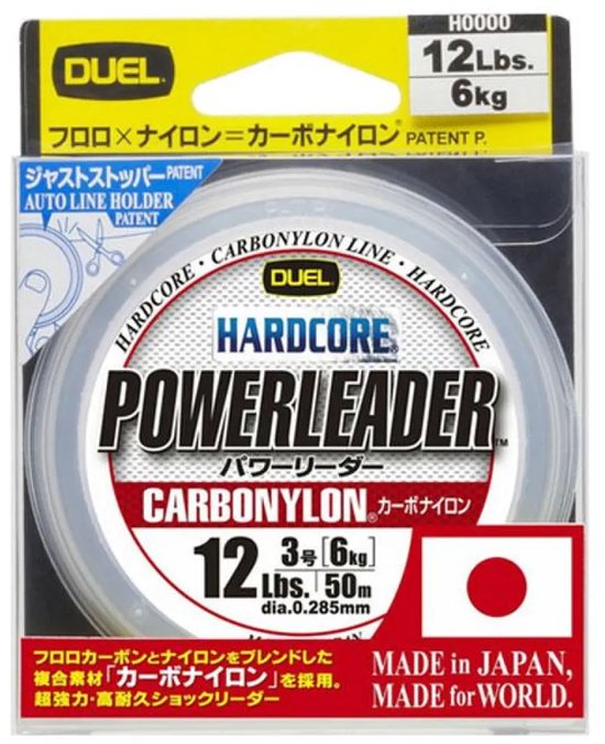 Duel Hardcore Powerleader Cn Flurocarbon 50 M Wit 0.910 mm van Duel
