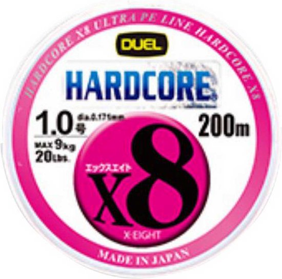 Duel Hardcore X8 Gevlochten Vislijn 200 M Veelkleurig 13 Lbs van Duel