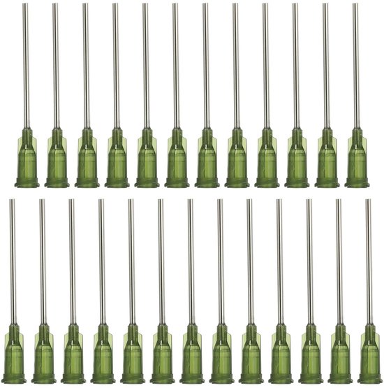 Dull Needles voor Syringes - Dosing Needles 1.5 Inches - 25 Pcs Injection Needles - 14 G - Industrial Liquid Dosing Needle met Lure-Lock voor Refilling - Liquid Inks en Glue van Merkloos