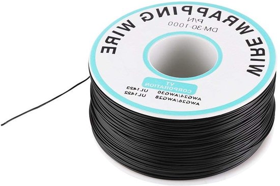 Dunne 30AWG Draad 0.25mm Enkele Draad 250m Verzilverd Koper Kabel met Plastic Spoel voor Elektronische Toepassingen van Merkloos