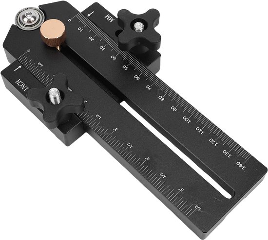 Dunne Stripmal voor Tafelzaag, Snelle Metalen Afkortgeleider met Verschuifbaar Penontwerp voor 3/8 X 3/4 en 1/4 X /8 T Sleufrails, Ideaal voor Nauwkeurige Sneden