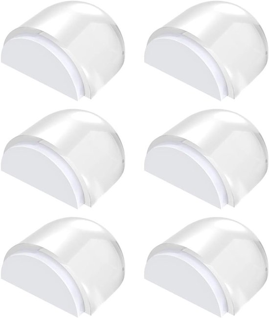 Duurzaam en onzichtbaar deurstopper-set van 6 stuks voor vloerbescherming – voorkomt schade aan muren en meubels