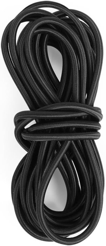 Duurzame Bungee Cords 6mm x 10m - Elastische Schokkoord voor Trailers, Tenten en DIY Projecten - Zwart