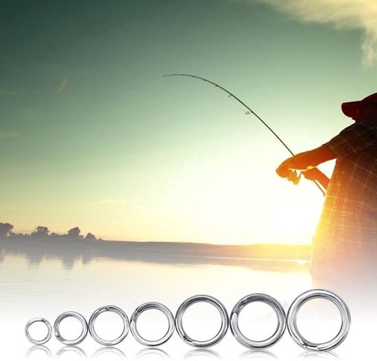 Duurzame Double Circle - Vgeby 50pcs RVS Split Ringen voor Vissen