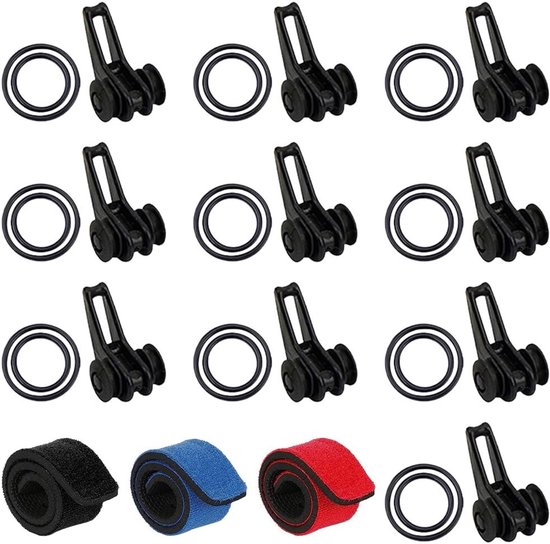 Duurzame Rod Holders voor Vissen, Bait Hook Bevestigingen, Elastische Straps voor 10 Vissershengels en 4 Vissenhaken, Ideaal voor het Beveiligen van Visspullen van Merkloos