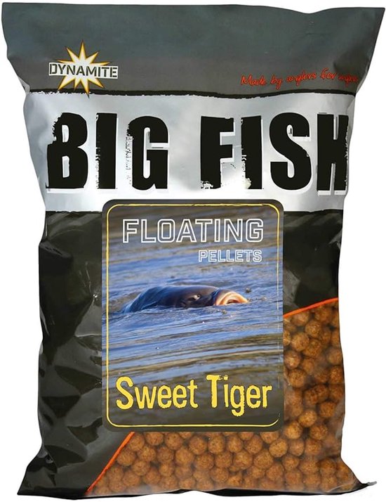 Dynamite Baits Big Fish Floating Durable Pellets | 1.1kg Sweet Tiger
