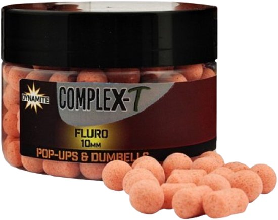Dynamite Baits Complex-T Fluro Pop-ups & Dumbells| 10mm Oranje 10mm van Dynamite Baits