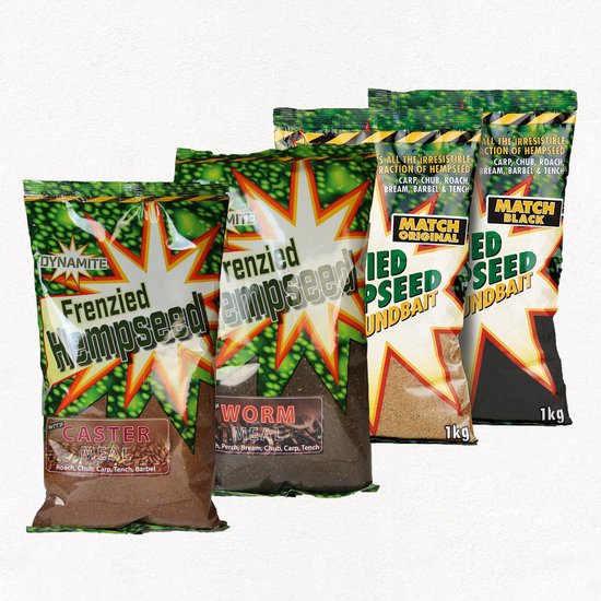 Dynamite Baits Frenzied Hempseed | Match Black | 1kg van Merkloos