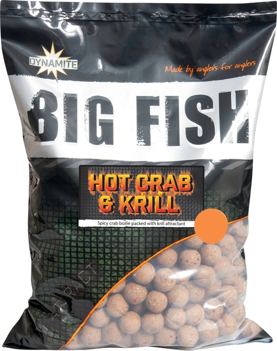 Dynamite Baits Hot Crab & Krill Boilies | 1.8kg 15mm