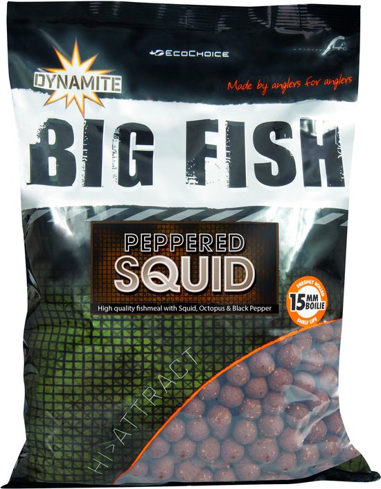 Dynamite Baits Peppered Squid Boilies (1kg) 15mm