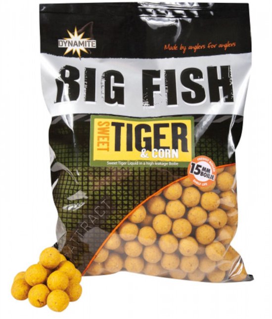 Dynamite Baits Sweet Tiger & Corn Boilies | 1kg 15mm
