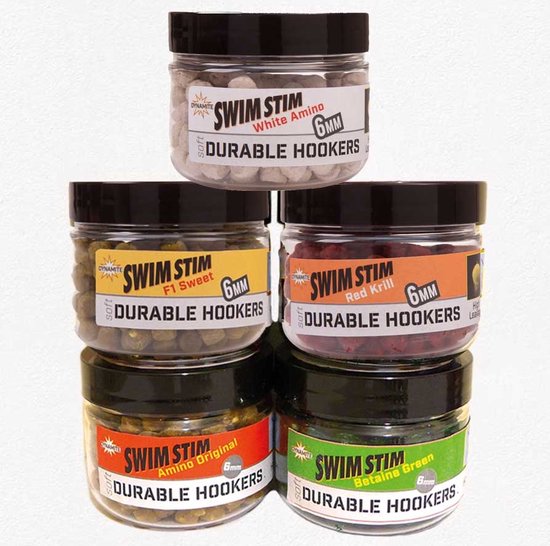 Dynamite Baits Swim Stim Soft Durable Hookers | Betaine Green 8mm Groen
