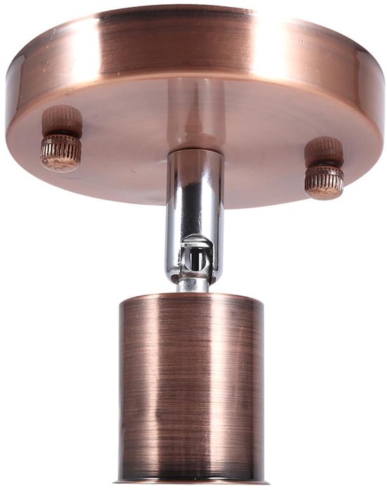 E27 Vintage Lampfitting, 180° Draaibaar Rood Brons (Brons)