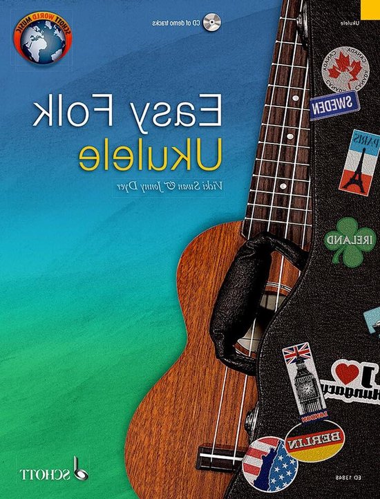 Easy Folk Ukulele - Ukulele Book - Traditional Music - Optional Accompaniments - 40 Pages van Merkloos