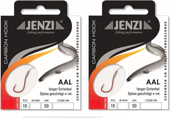 Eel haken set 20 stuks - mono cord voorbereid - scherpe Japanse carbon stalen haken - ideaal voor het vissen - ShopVlot