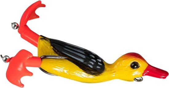 Eend Kunstaas - Zacht Vis Aas - Vissen Lokken - Realistische Beweging - 9 cm - Geel