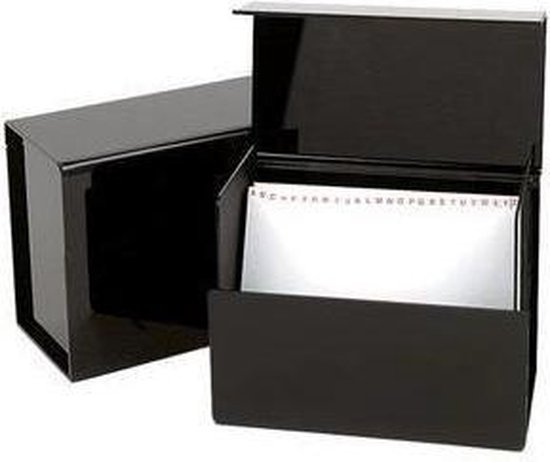 Efalock Index Card Box Zwart van Efalock