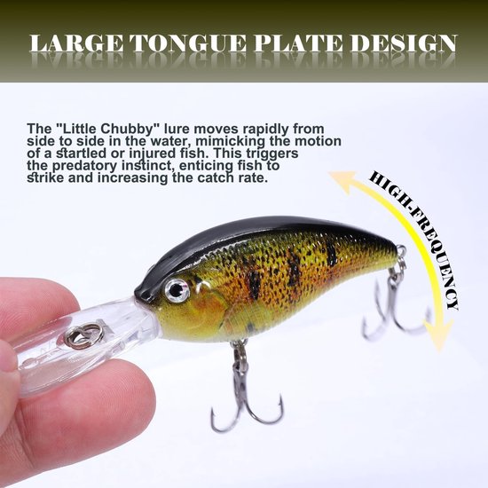 Effectieve Crankbait van 9 cm en 10.5 g, drijvende kunstaas voor het vissen op baars en snoek, ideaal voor beginners en ervaren vissers