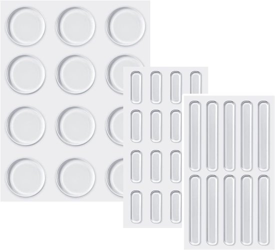 Elastic Buffers 38pcs - Transparante Rubber Voeten, Zelfklevende Stoppers, Antislip Pads voor Meubels, Deuren en Elektronische Producten