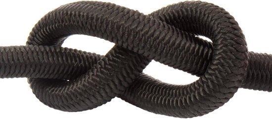 Elastisch touw - Spanband - Bevestigen en zekeren - Hoge uv-bestendigheid - 75 meter 8 mm - Zwart
