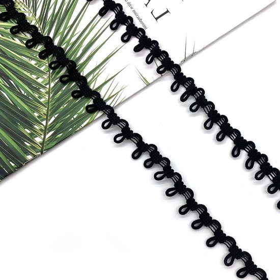 Elastische Koord voor Bruidsjurken en Kraagversteviging - 18m Tulle Stretch Elastiek voor Knopen en Bevestigingen (Zwart)
