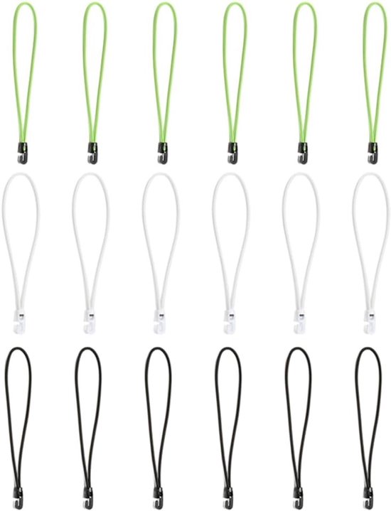 Elastische Tension Rubbers met Haken - 18 Stuks, Ideaal voor Kamperen, Outdoor Activiteiten en Organisatie van Bagage en Huishoudelijke Taken