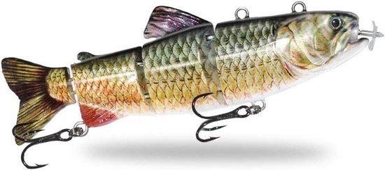 Elektrisch Zwemmend Vis Aas - Robot Lure Swimbait - Vissen Vangen - Realistische Zwemactie - 13 cm - Blauw Groen van Merkloos