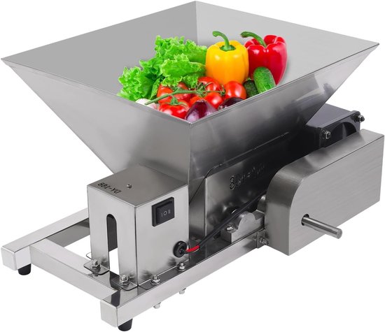 Elektrische fruithakmachine voor het fijnmaken van vruchten, 60 W, 52 x 30 x 38 cm, graanmolen, ideaal voor smoothies en desserts