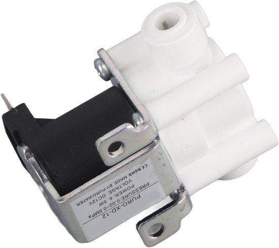 Elektrische Magneetklep 1/4 Inch Quick Connect Normaal Gesloten voor Waterzuiveraar met Zuiver Koperen Spoel en 12V Aansluiting