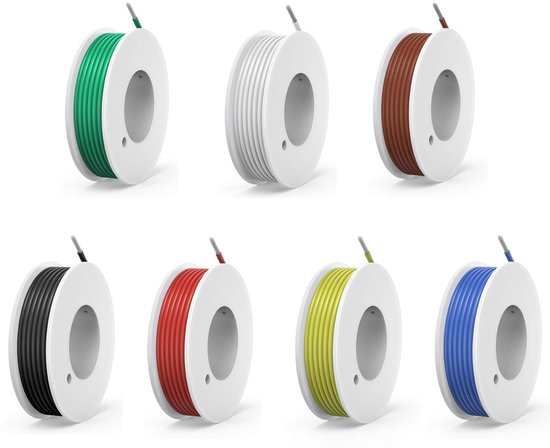 Elektrische siliconendraad, 0,13 mm², 26 Awg, strengen vertind