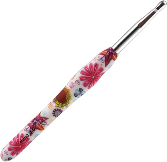 Ergonomische Haaknaalden 6mm voor Beginners, Lichtgewicht en Stevige Haaknaalden met Rubber Grip, Ideaal voor Artrose en Comfortabel Haken