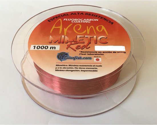 Estanfish Arena Monofilament 1000 M Rood 0.370 mm van Merkloos