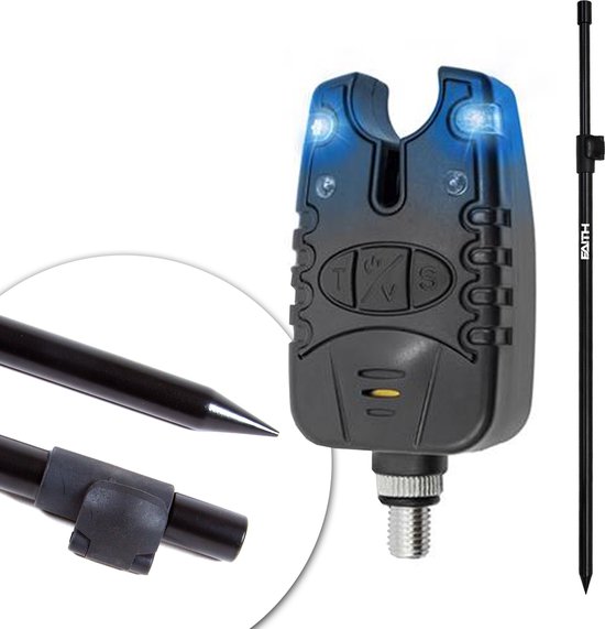 Eurocatch Beetmelder Bankstick set 1 Rod enkel - Karpervissen - Beetverklikker - Hengelsteun van Merkloos