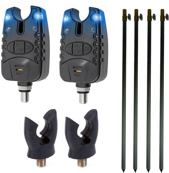 Eurocatch Beetmelder Bankstick set 2 rod - Karpervissen - Beetverklikker - Hengelsteun van Eurocatch