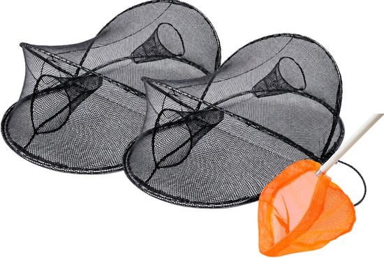 Eurocatch Fuik Set – 2x Rivierkreeft & Krabben Fuik + Schepnetje