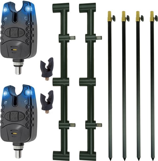 Eurocatch Goalpost set 2 Rod Complete - Banksticks - Buzzerbars - Beetmelders - Hengelsteun - Karper