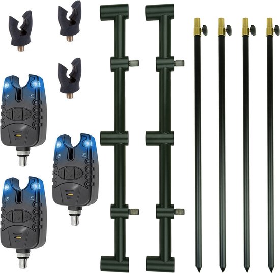 Eurocatch Goalpost set 3 Rod Complete - Banksticks - Buzzerbars - Beetmelders - Hengelsteun - Karper