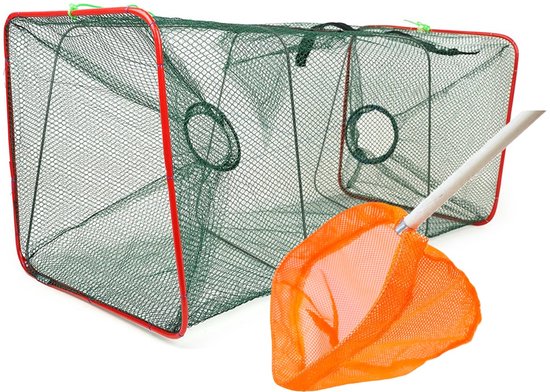 Eurocatch Krabben & Kreeften Fuik Set – Opvouwbare Fuik + Schepnetje