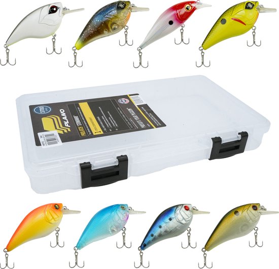 Eurocatch Viper Shallow Lure Pack 8pc - Ondiep lopend Tot 1,5m diep - incl Plano Tackle Box - Kunstaasset van Eurocatch
