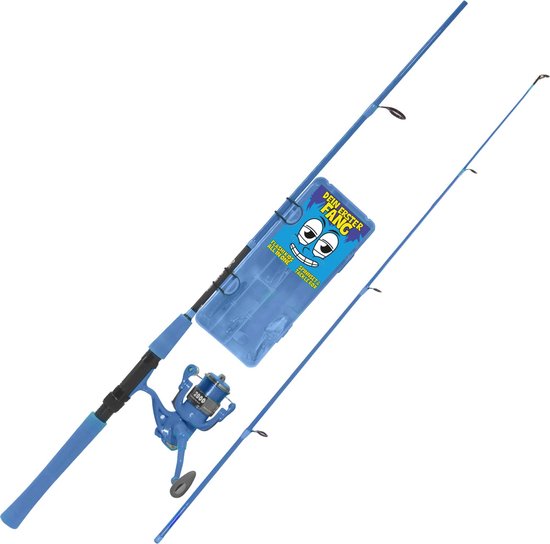 Eurocatch Werphengel set compleet Blauw met lichtgevende werpmolen van Arcoffish.