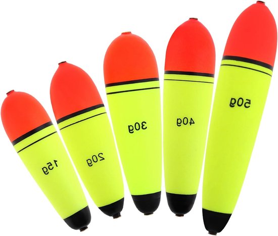 EVA Foam Vissersdobbers voor Zoet- en Zoutwater, Slip Bobbers en Drijvers in Diverse Gewichten