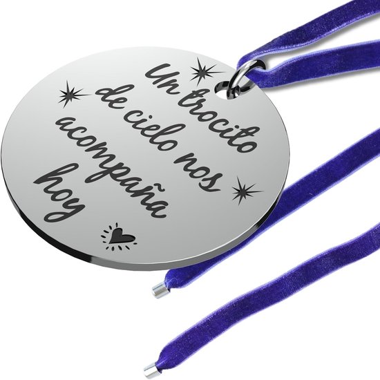 Evenementen van de Tata - bruidsboeket medaille - fineerhout bruid boeket - bruiloft medaille (een tozitus uit de hemel, ronde medaille zilver paars punt)