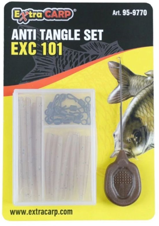 EXC Anti Tangle Set 'EXC 101' - Met Anti-Tangle Sleeves, Quick Change Swivels & Boilienaald - Rigmateriaal - Voor Karper Onderlijnen - Vissen