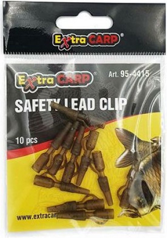 EXC Camou Safety Lead Clip - 10 sets - Loodclips + Tail Rubbers voor Karpervissen - Karper Onderlijn Rigmateriaal van EXC